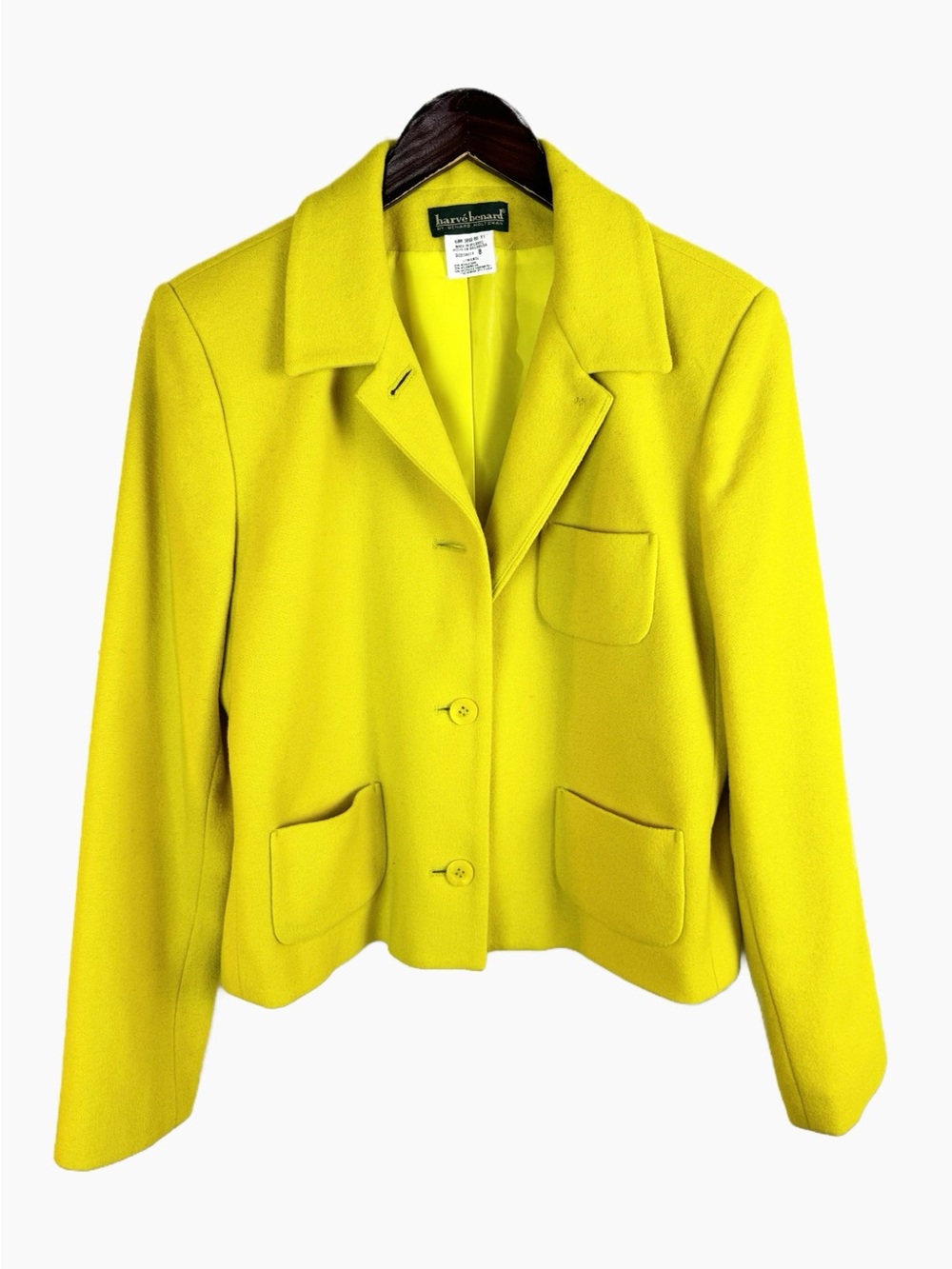 Harve Benard | Yellow Wool Blend Blazer, 8